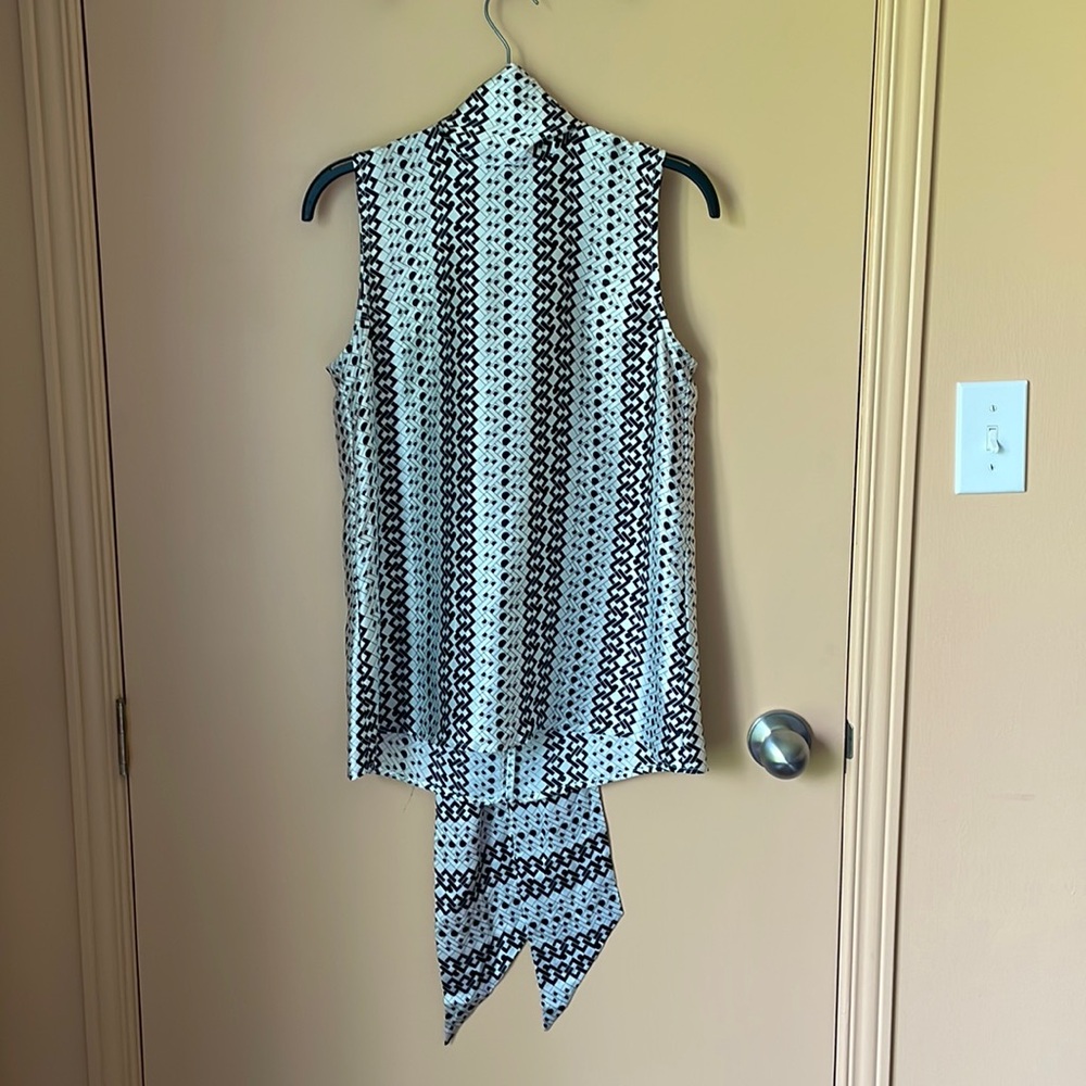 Judith & Charles Patterned Silk High neck Blouse